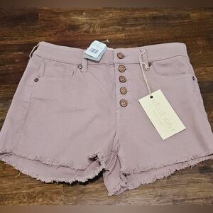 Altar’d State Cutoff Denim Shorts - Shadow Grey